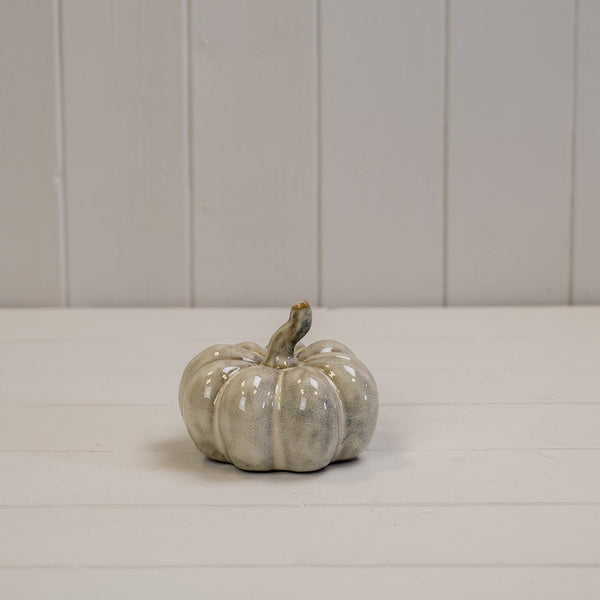 Beige Mottle Ceramic Pumpkin Decoration L10xD10xH8cm  Weight-236g