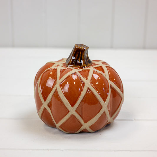Ceramic Pumpkin L12.2xW12.2xH10.5cm  Weight-449g