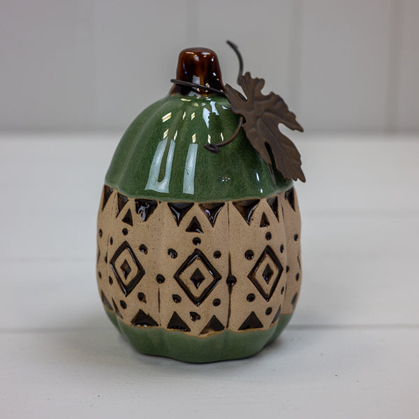 Ceramic Pumpkin L7.5xW7.5xH10.5cm  Weight-226g