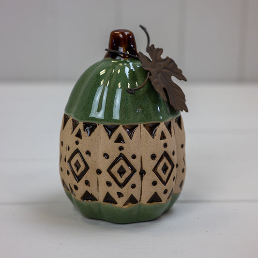 Ceramic Pumpkin L7.5xW7.5xH10.5cm  Weight-226g