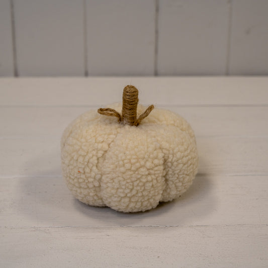 Cream Fabric Pumpkin L13xW13xH12cmÂ  Weight-81g