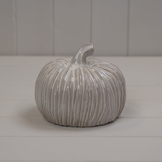 Glazed Ceramic Pumpkin D14.8xH11cm  Weight-574g