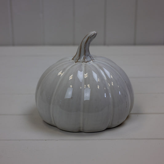 Glazed Ceramic Pumpkin D15.8xH13.6cm  Weight-660g