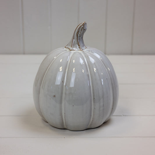 Glazed Ceramic Pumpkin W15.2xD15.2xH17.3cm  Weight-825g
