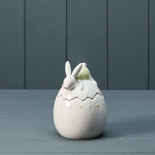 Ceramic Rabbit Storage Jar H13cm W9.5 D9.5