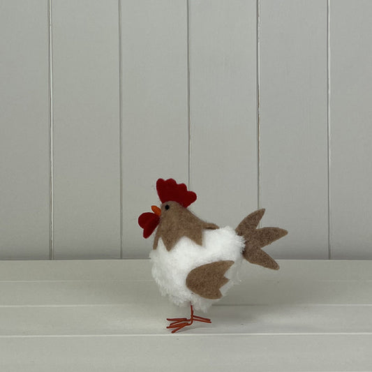 Beige and White Chicken 13x7x15cm  Weight-15g