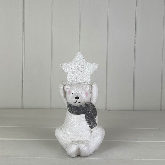 Ceramic Bear deco with light  size L10.5xW7.5 xH14