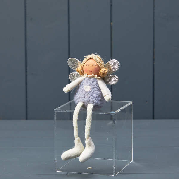 Grey Boucle style Fairy with Wings