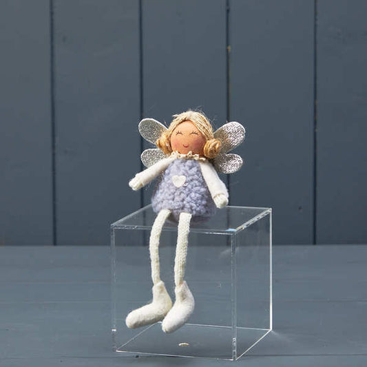 Grey Boucle style Fairy with Wings