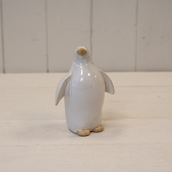 Medium Stone Glazed Ceramic Penguin Ornament