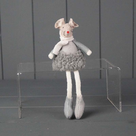 Fabric Mouse in Grey (16cm)