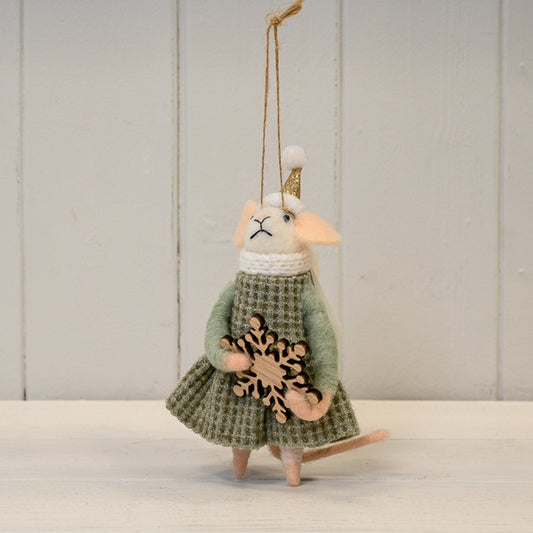 Hanging Felt Mouse L9xD9xH15cm