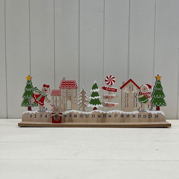 Wooden Christmas Gingerbread Advent Calendar