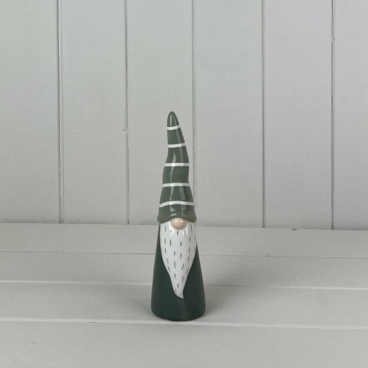 Dark Green/White Ceramic Gonk Decoration L5.6xD5.6xH19.9cm  Weight-142g