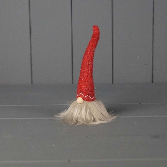 Fabric Gonk with Long Red Hat (15cm)