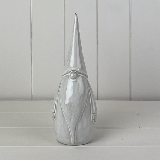 Glazed Ceramic Gonk Ornament with Textured Detail L8.5xD7.9xH25cm  Weight-516g