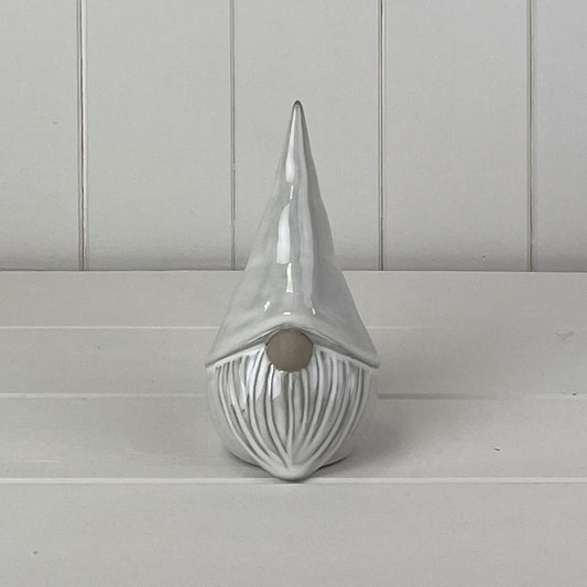 Glazed Ceramic Gonk Ornament with Textured Detail L8xD7.4xH14.5cm  Weight-237g