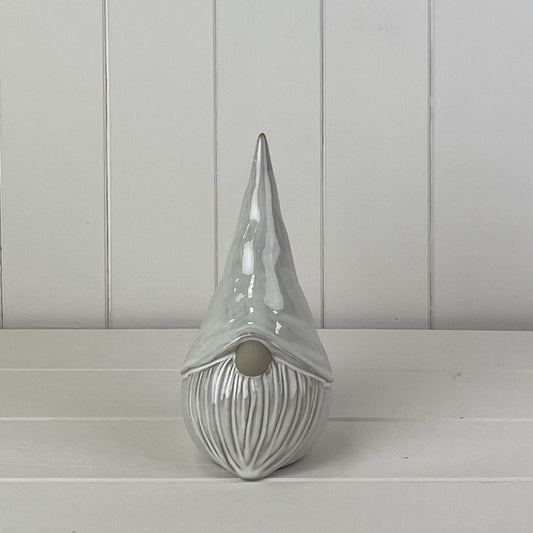 Glazed Ceramic Gonk Ornament with Textured Detail L9.5xD9xH19cm  Weight-368g