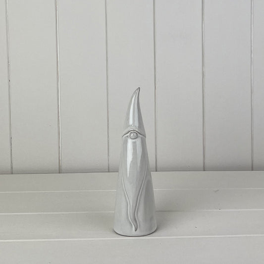 Glazed Ceramic Tall Gonk Ornament with Textured Detail L6xD6xH19cm  Weight-264g