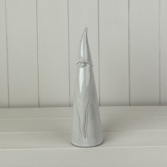 Glazed Ceramic Tall Gonk Ornament with Textured Detail L7xD7xH25cm  Weight-347g