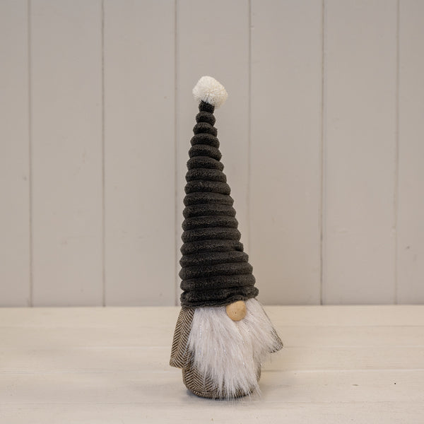 Grey Ribbed Hat Gonk