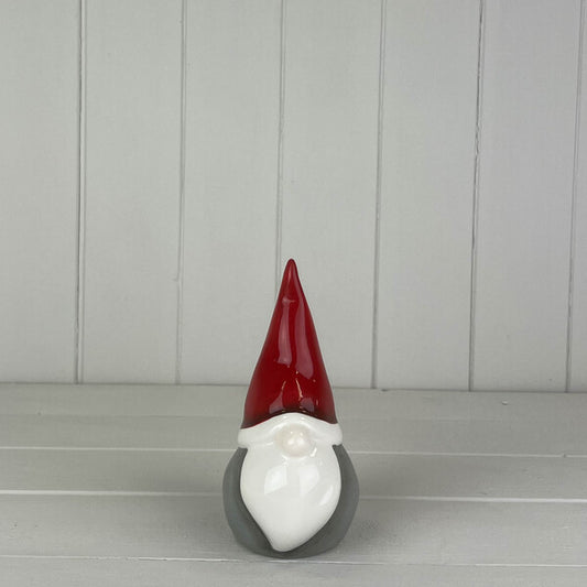 Grey/Red Ceramic Gonk 16cm