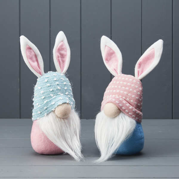 Mixed Pink and Blue Rabbit Gonks H29 W12 D10