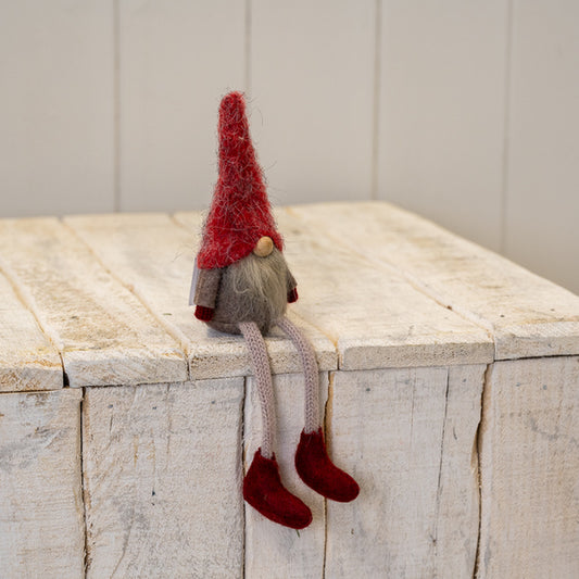 Red and Grey Woolly Sitting Gonk