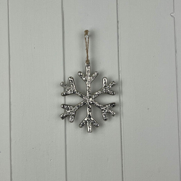 Metal Hanging Snowflake 10cm