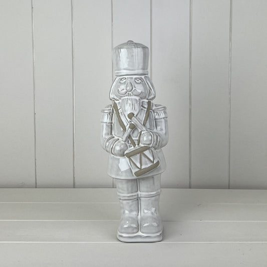 Glazed Ceramic Nutcracker Ornament With Textured Detail L11.5xD11.3xH32.5cm  Weight-1071g