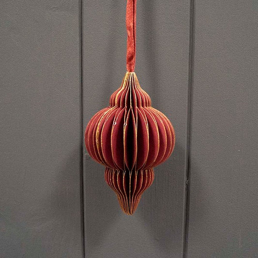 Hanging Handmade Burgundy Lantern Paper Decoration