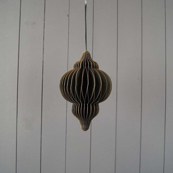 Hanging Handmade Green Lantern Paper Decoration 20cm