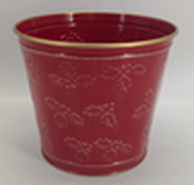15cm Christmas Holly Pot