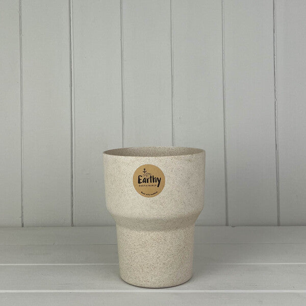 Earthy Natural Bamboo Minimalist Orchid Pot (13cm) H15.3cm D13cm  Weight-1540g