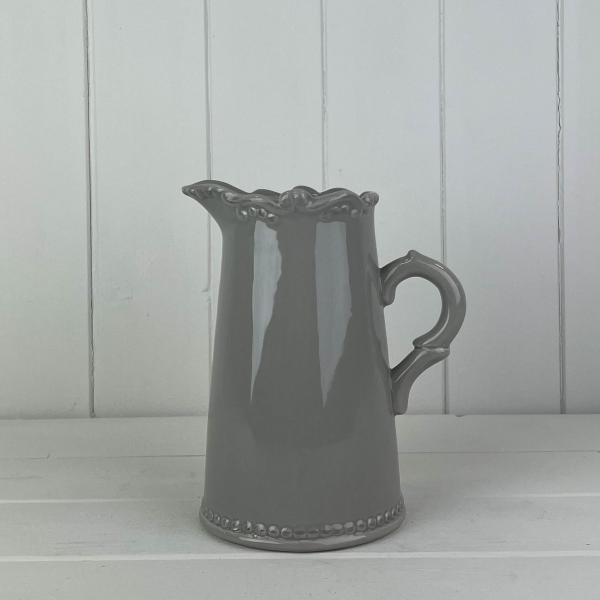 Grey Jug with Decorative Rim TL15.5cm H19cm B11.5cm