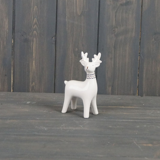 Ceramic standing reindeer deco  size 7.8*3.8*12cm