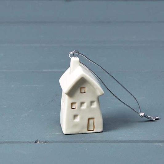 Hanging ceramic house 3.4x3.2x6.3cm