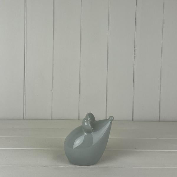 Grey Ceramic mouse  size 9.5x7.4x9.2cm