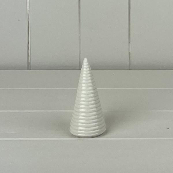 Glazed Ceramic Tree Ornament With Textured Detail L4.8xD4.8xH9.8cm  Weight-60g