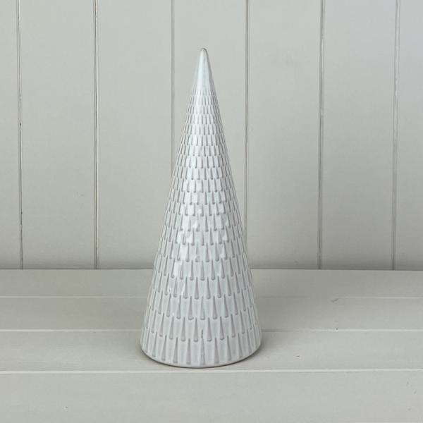 Glazed Ceramic Tree ornament with Textured Detail L10.5xD10.5xH26.3cm  Weight-444g