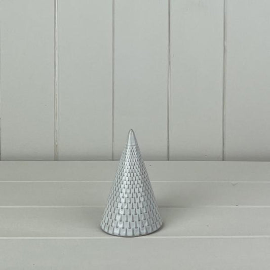 Glazed Ceramic Tree Ornament with Textured Detail L7.1xD7.1xH11cm  Weight-140g