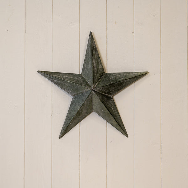Natural Grey Metal star decorations L35cm H36.5cm W5cm