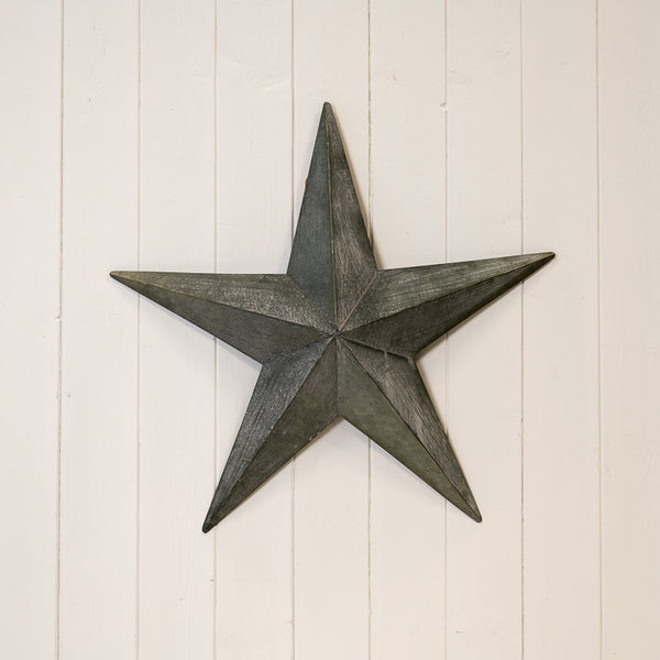 Natural Grey Metal star decorations L49.5cm H52cm W6cm
