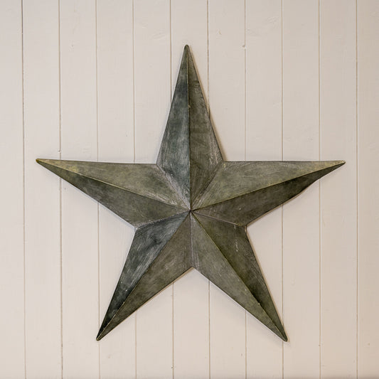 Natural Grey Metal star decorations L69.5cm H73.5xcm W8cm