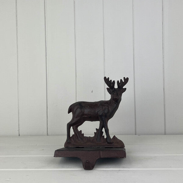 Cast Iron Reindeer Stocking Holder 15cm x 11cm x 20.5cm