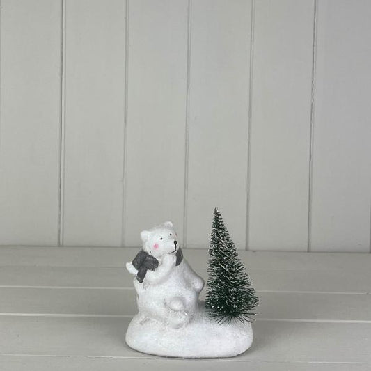 Ceramic Bear deco with light  size L11xW7 xH12