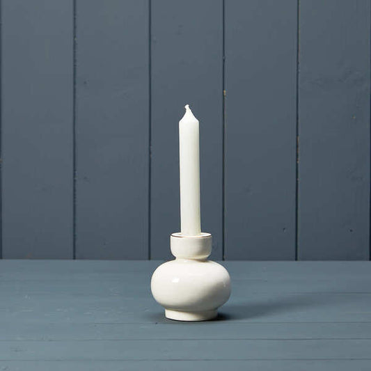 Ceramic candle holder 7.6x7.6x8cm
