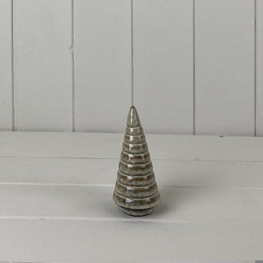 Beige Mottle Ceramic Tree Decoration L5xD5xH11.5cm  Weight-118g