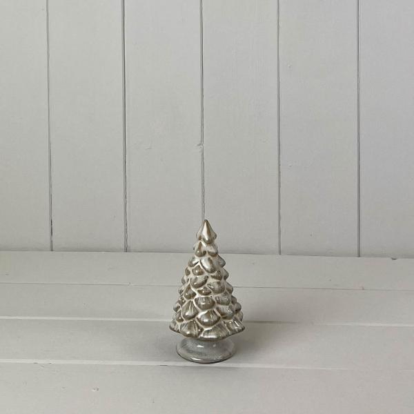 Beige Mottle Ceramic Tree Decoration L7.5xD7.5xH11.5cm  Weight-157g