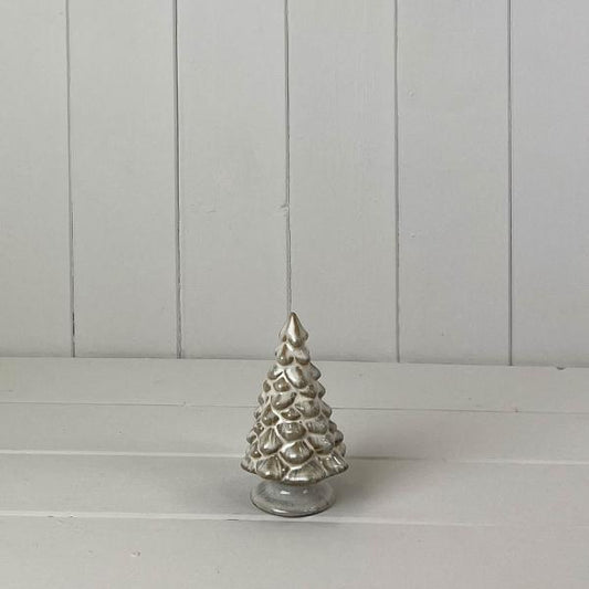 Beige Mottle Ceramic Tree Decoration L7.5xD7.5xH11.5cm  Weight-157g